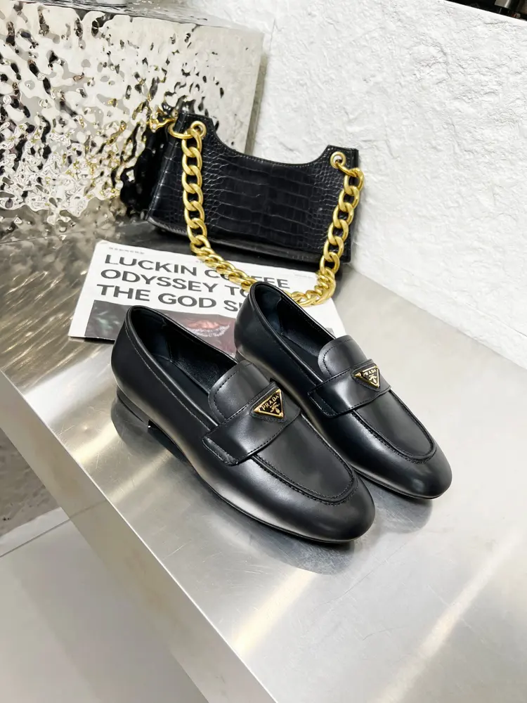 Prada classic triangle logo loafers series