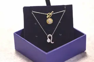 Swarovski Leo Patron Saint Clavicle Necklace