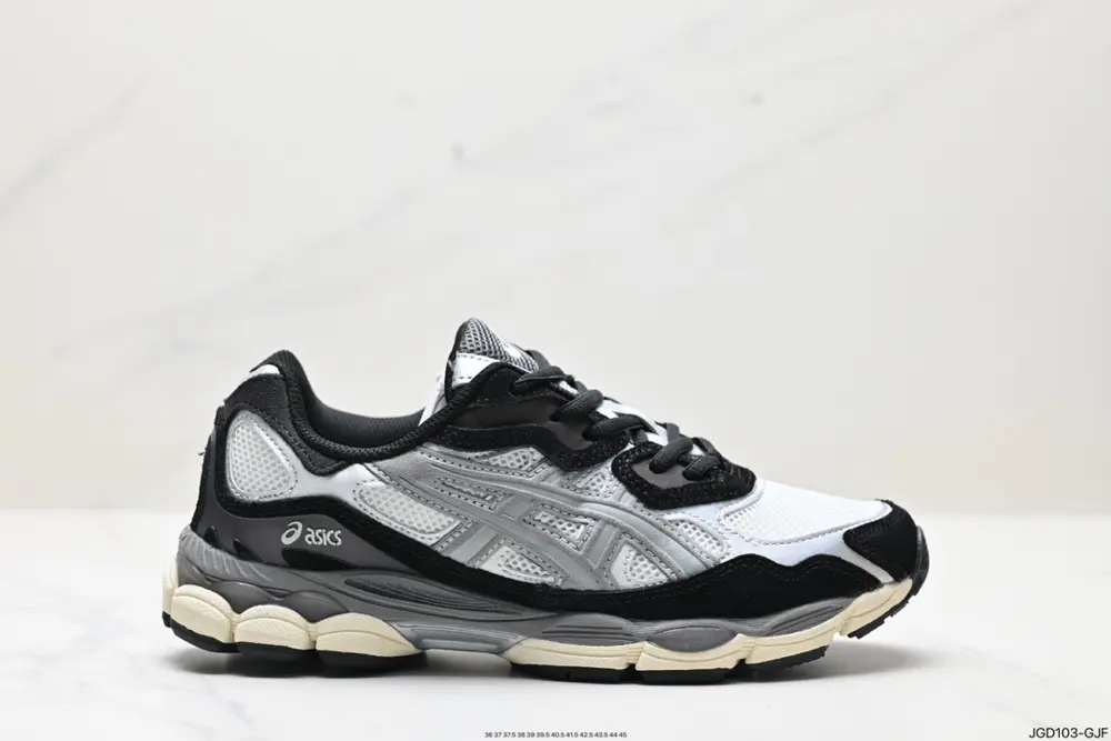 ASICS breathable mesh upper with some synthetic leather material uses the new AHAR+ rubber 1202A429-104