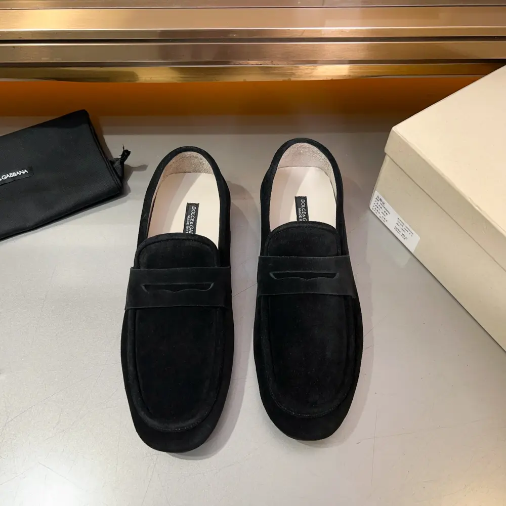Dolce & Gabbana New Florio series soft suede moccasins