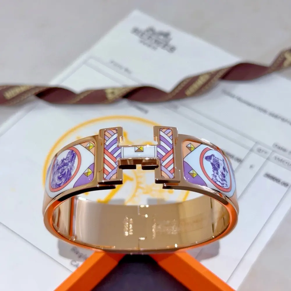 Hermes bracelet Original custom 20mm wide bracelet The enamel craft is a real test of the