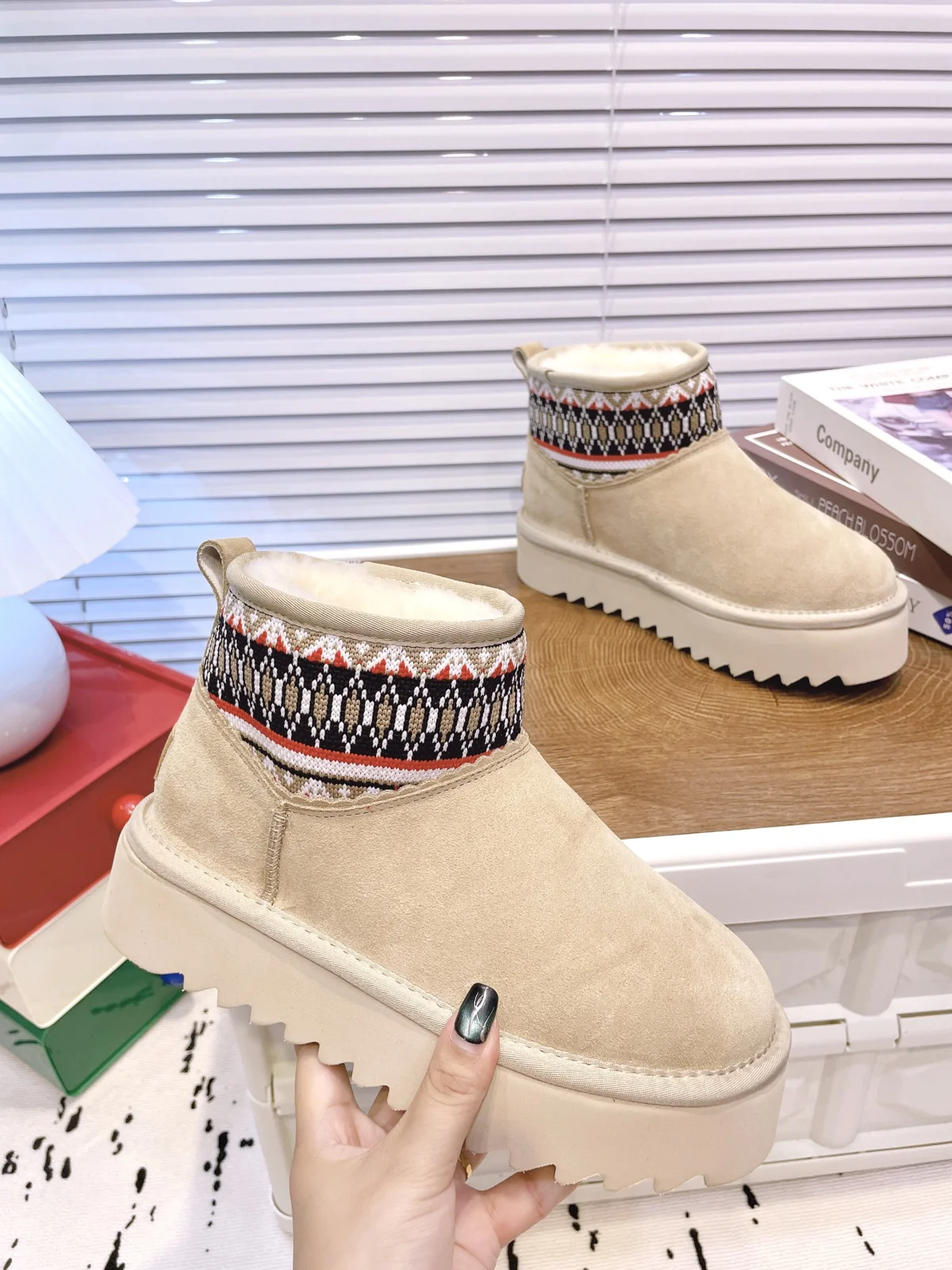 UGG thick sole slip-on women’s lazy snow boots