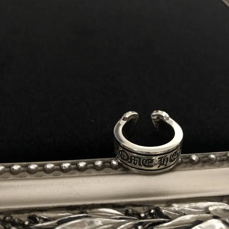 Chrome Hearts polished scroll ring