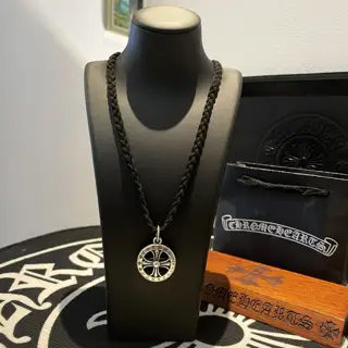 Chrome Hearts leather necklace