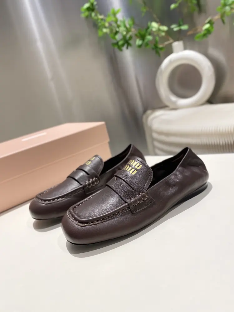 Miu Miu Miu 2025 Spring/Summer new slip-on Mary Jane ballet shoes