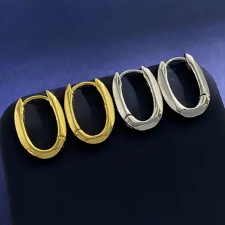 Valentino metal polished U-shaped earrings