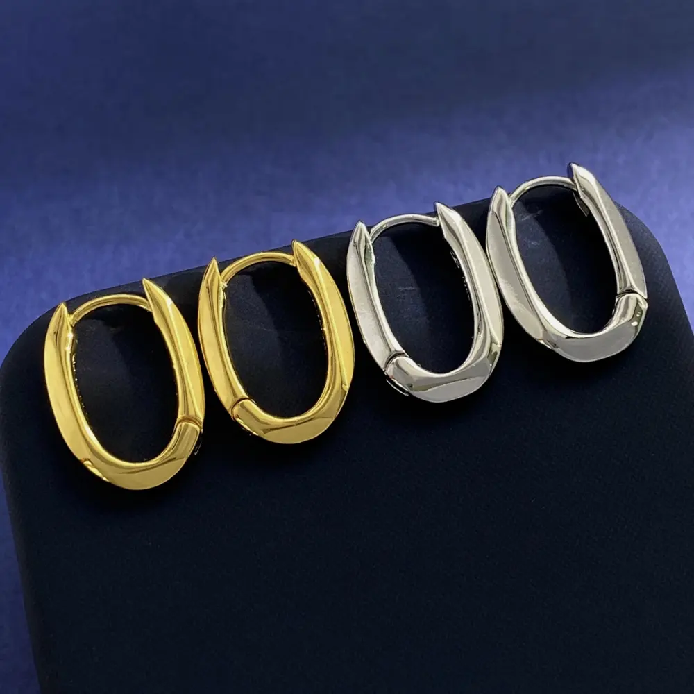 Valentino metal polished U-shaped earrings