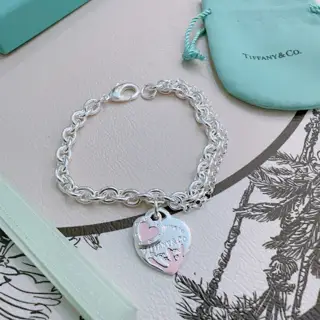 Tiffany multi-element agate silver style bracelet