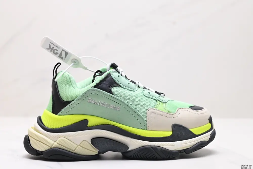 Balenciaga Triple S polyester fabric leather shock-absorbing non-slip wear-resistant 524039
