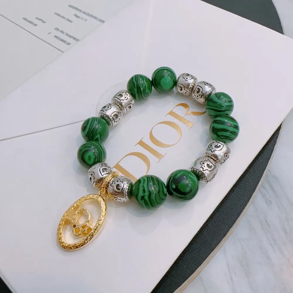 DIOR Multi-element agate Thai silver style bracelet. Same style as G-Dragon. Retro style