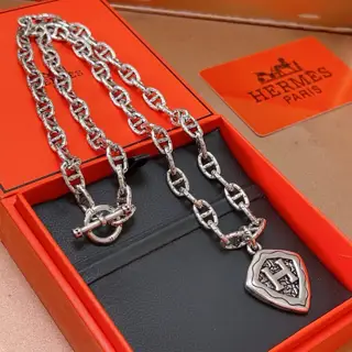 HERMES Necklace Pig Nose Necklace Series Jewelry Imported Customization. High-end Chain