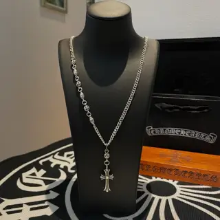 Chrome Hearts Classic Retro Multi-element Necklace Personalized Cross Pendant