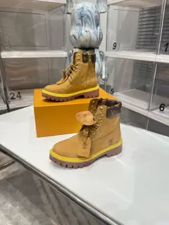 Louis Vuitton Timberland x LV co-branded leather yellow boots