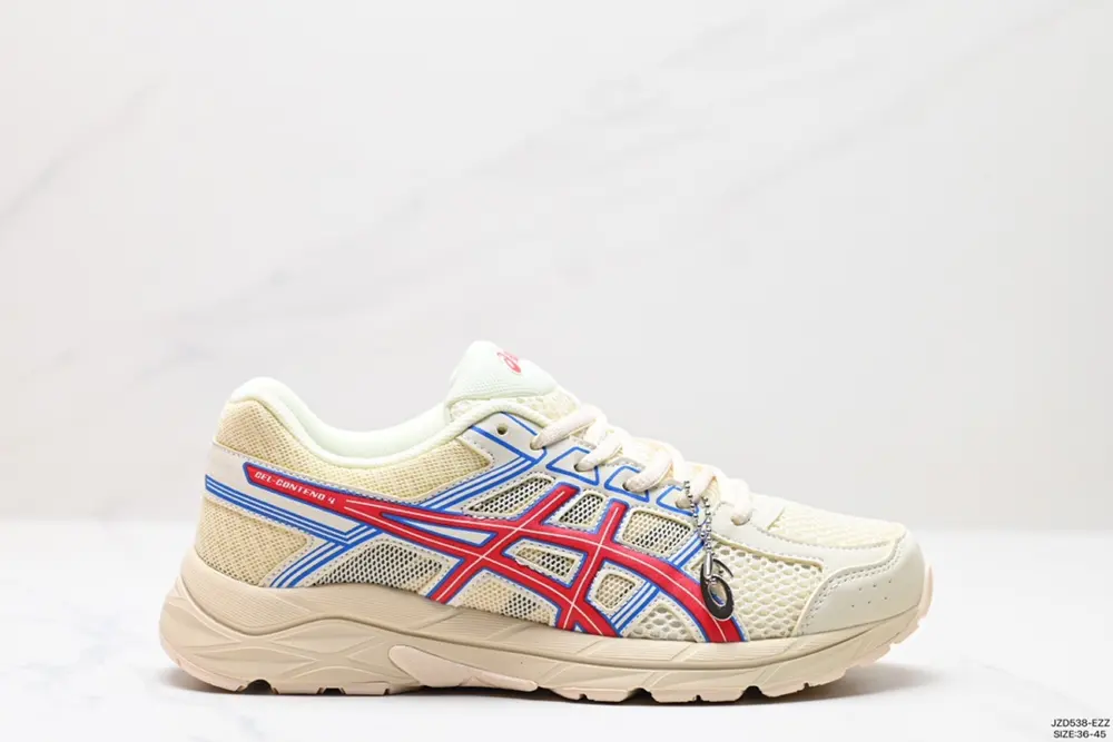 ASICS breathable mesh upper with some synthetic leather material