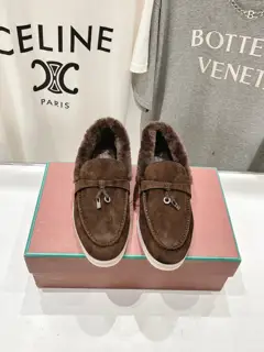 Loro piana furry shoes