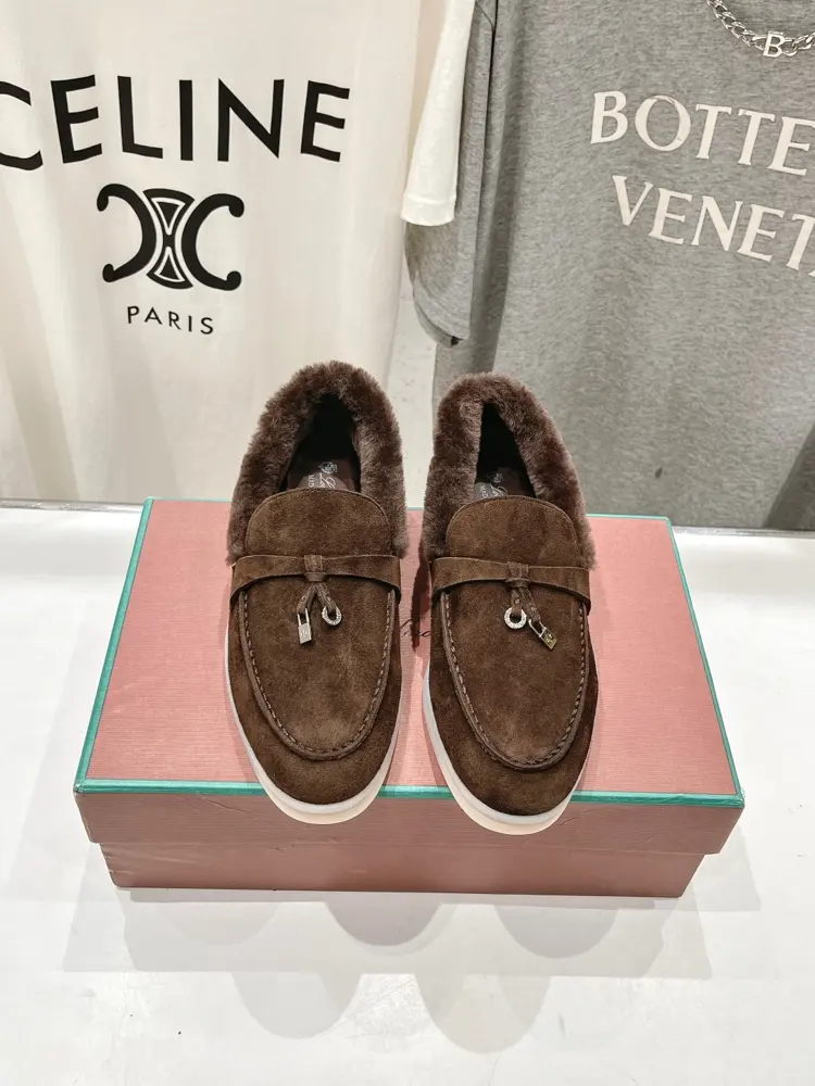 Loro piana furry shoes