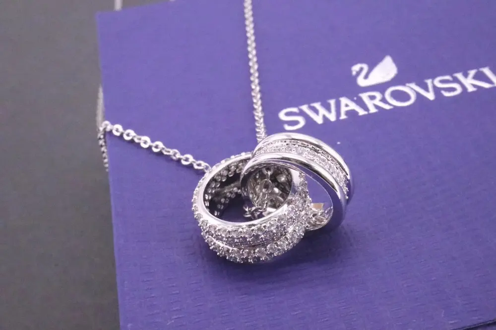 Swarovski Classic Diamond Double Ring Clavicle Necklace