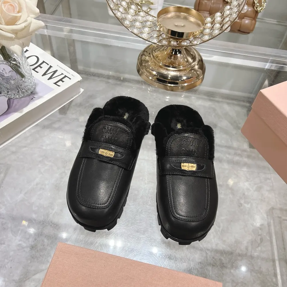 Miu Miu Miu wool Birkenstock Muller slippers
