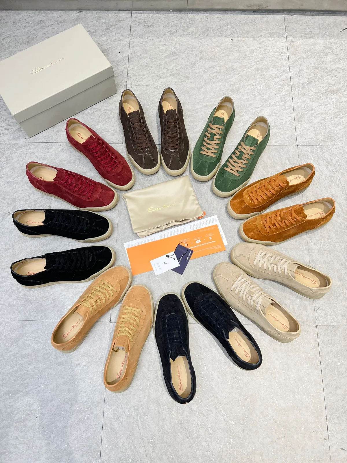 The Santoni leather goods brand originated in 1975. The founder
