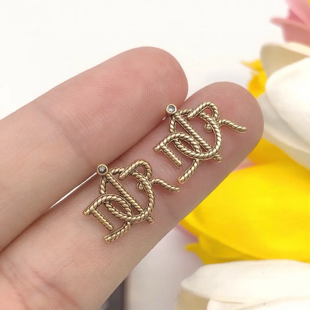 Dior original new product DIOR letter earrings high-end quality