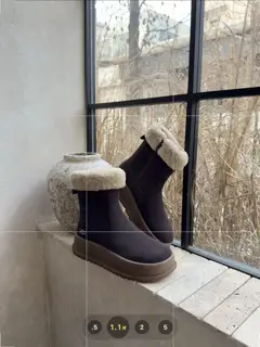 UGG thick-soled curly fur boots