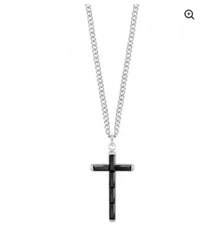 Swarovski Men’s Black Cross Clavicle Necklace