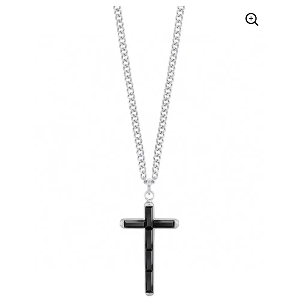 Swarovski Men’s Black Cross Clavicle Necklace