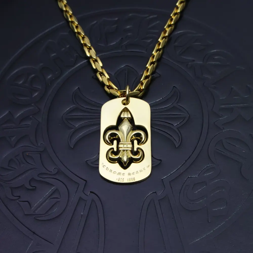 Chrome Hearts handmade craftsmanship Gold classic best-selling necklace