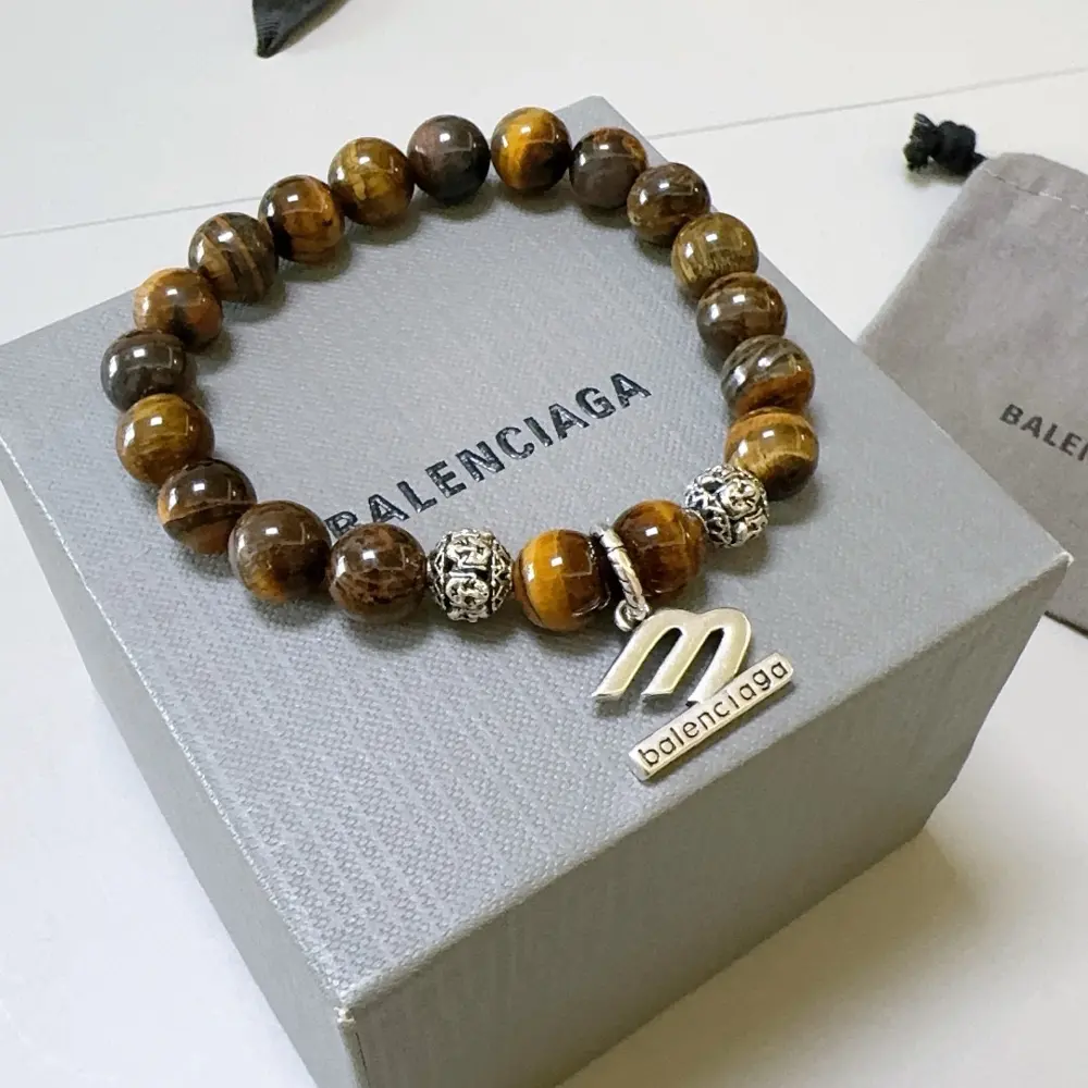 Balenciaga Tiger Eye Stone Balenciaga Bracelet Tiger Eye Stone Thai Silver Style Balenciaga
