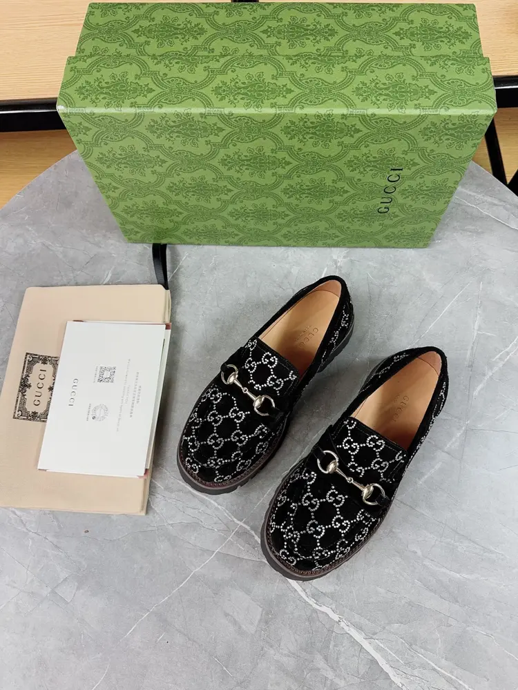 Gucci Double GG Grooved Thick-soled Loafers. Original 1:1 creation. Superb quality