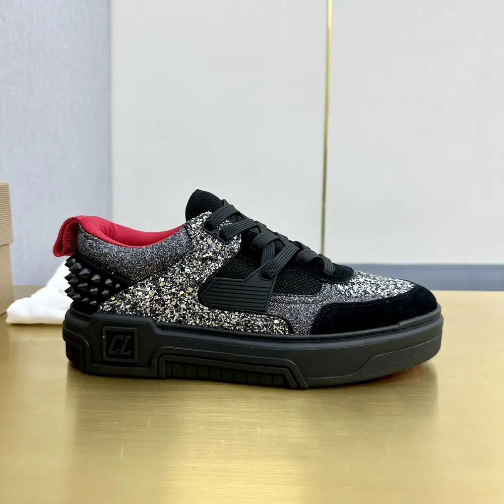 Christian Louboutin ASTROLOUBI unisex thick-soled sneakers with red soles are a perfect