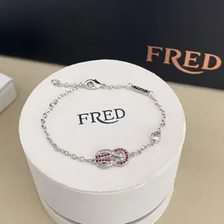 FRED pink diamond 8-shaped clasp bracelet