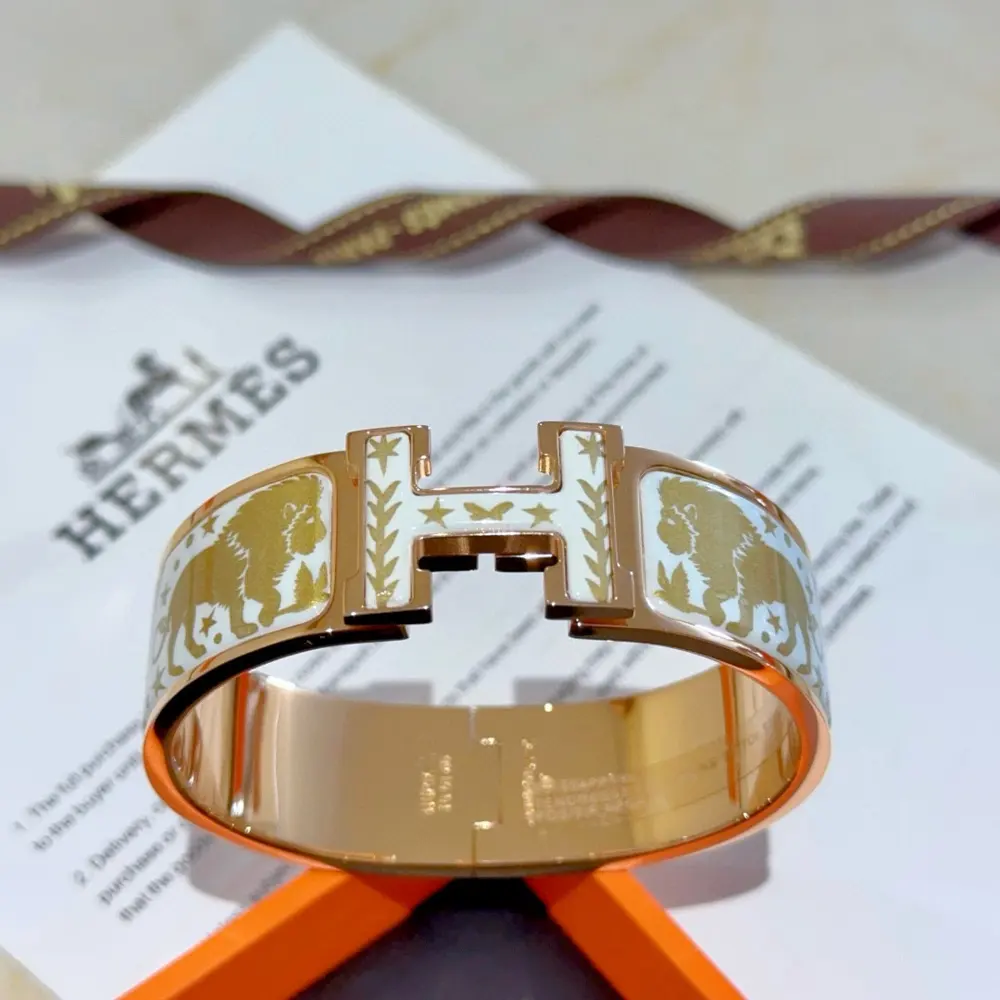 Hermes bracelet Original custom 20mm wide bracelet The enamel craft is a real test of the