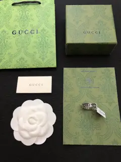 Gucci Double G Sterling Silver Ring