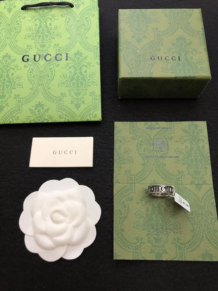 Gucci Double G Sterling Silver Ring