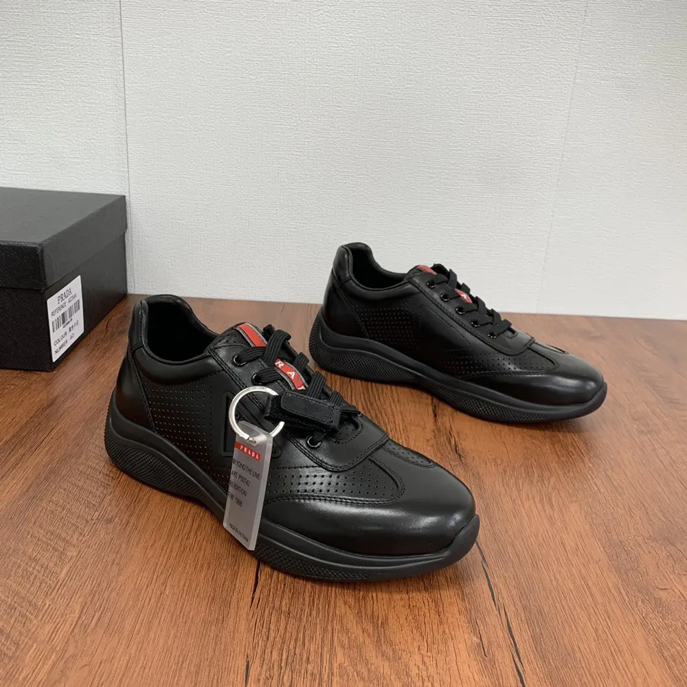 Prada men’s leather casual sports shoes