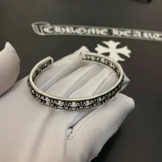 Chrome Hearts Classic Vintage Scout Flower Cuff Bracelet