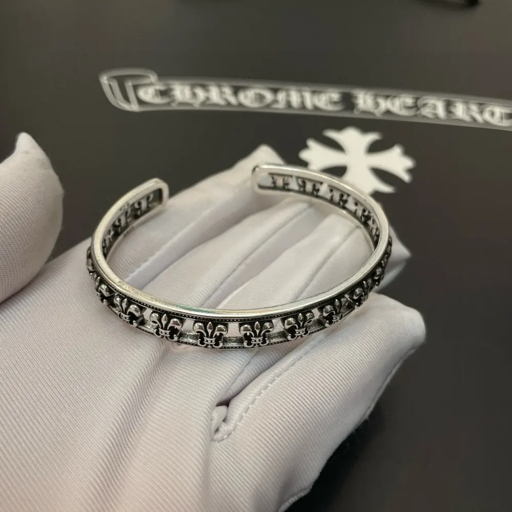 Chrome Hearts Classic Vintage Scout Flower Cuff Bracelet