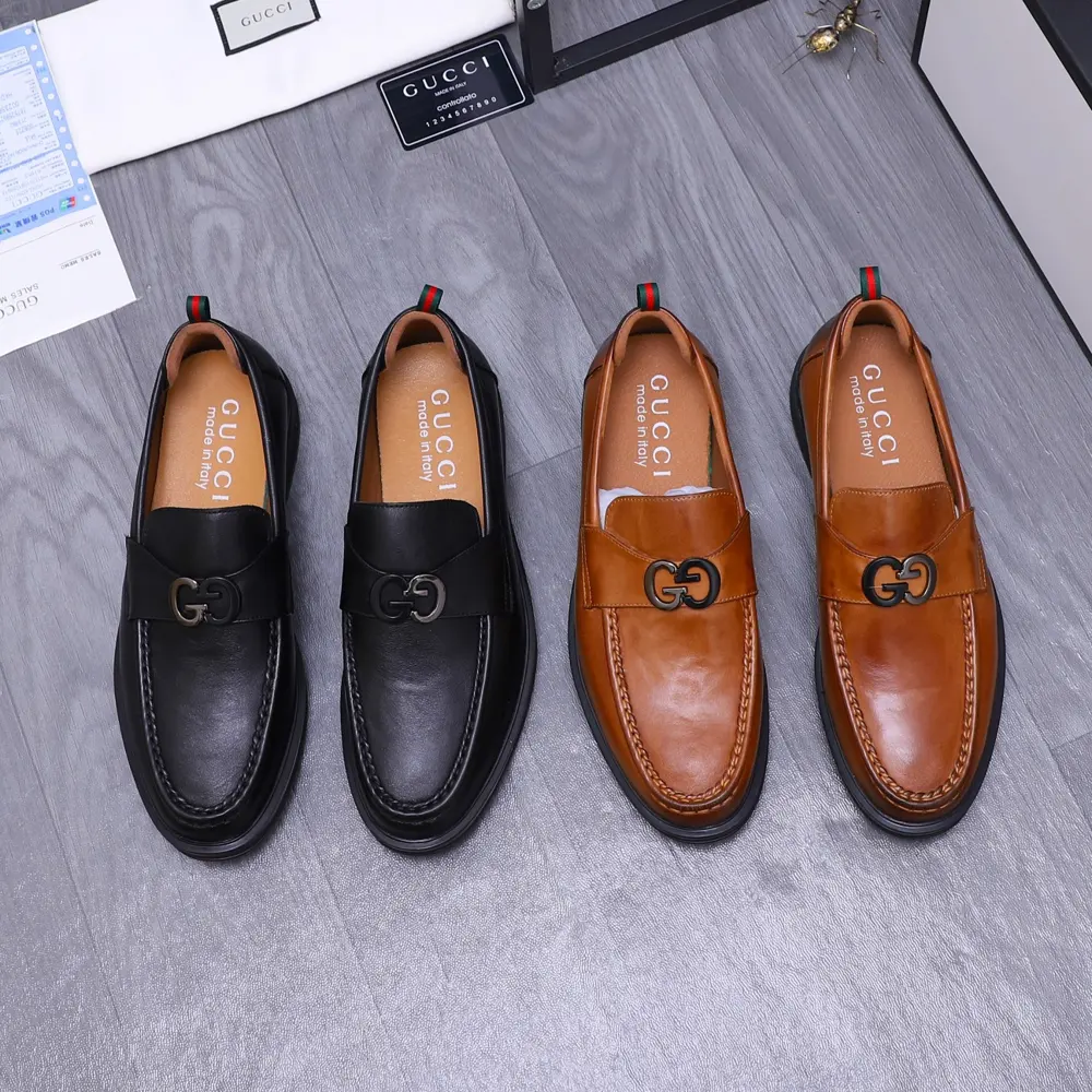 GUCCI business casual leather shoes