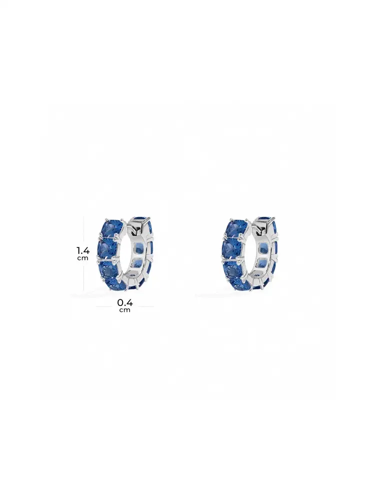Apm monaco blue square small earrings luxury and elegant earrings birthday gift