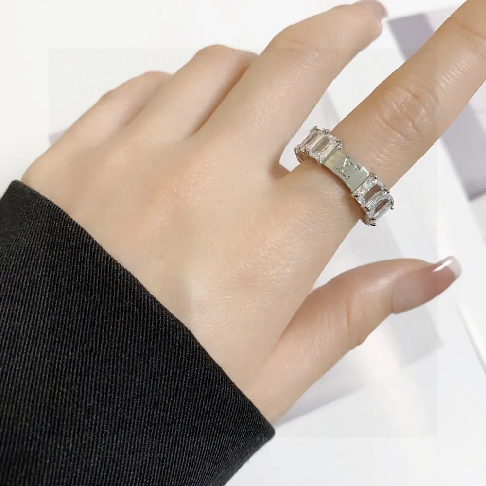 Louis Vuitton imported rhinestone zircon series ring