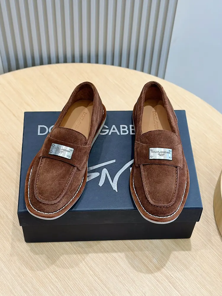 Dolce & Gabbana New Florio series soft suede moccasins