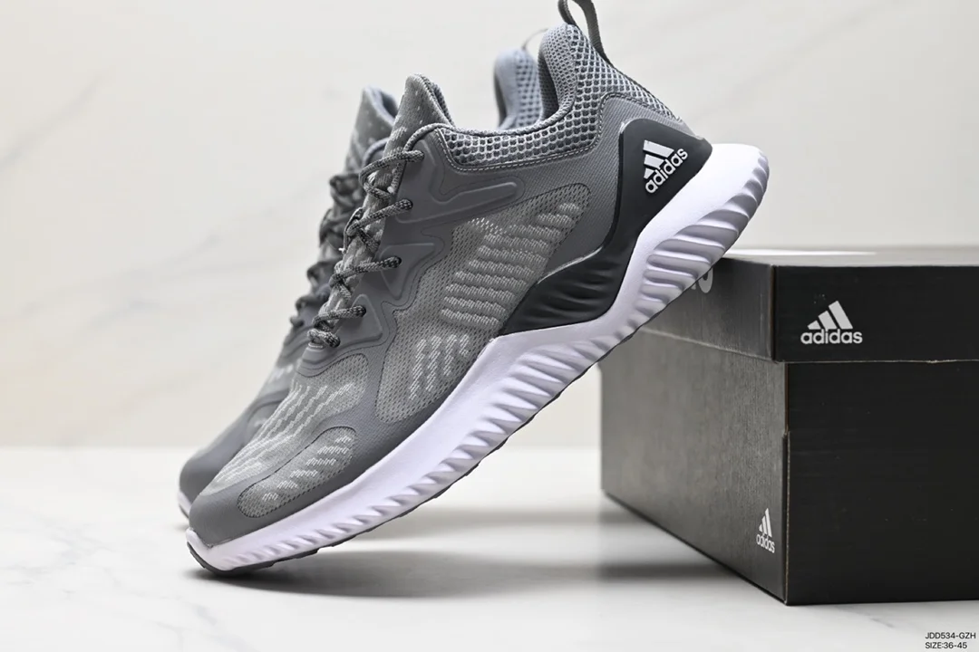 Adidas AlphaBOUNCE M Alpha high elastic horse brand shark gill pattern outsole leisure B43615