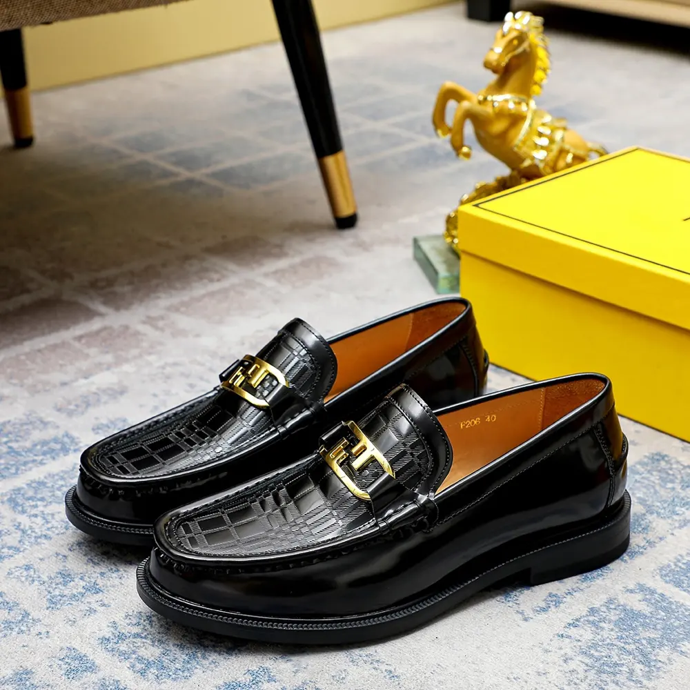 FENDI loafers Men’s formal leather shoes Classic series not to be missed The