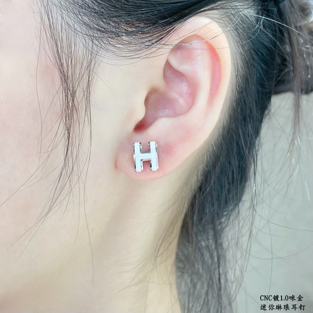 Hermès Mini H Linlang Earrings