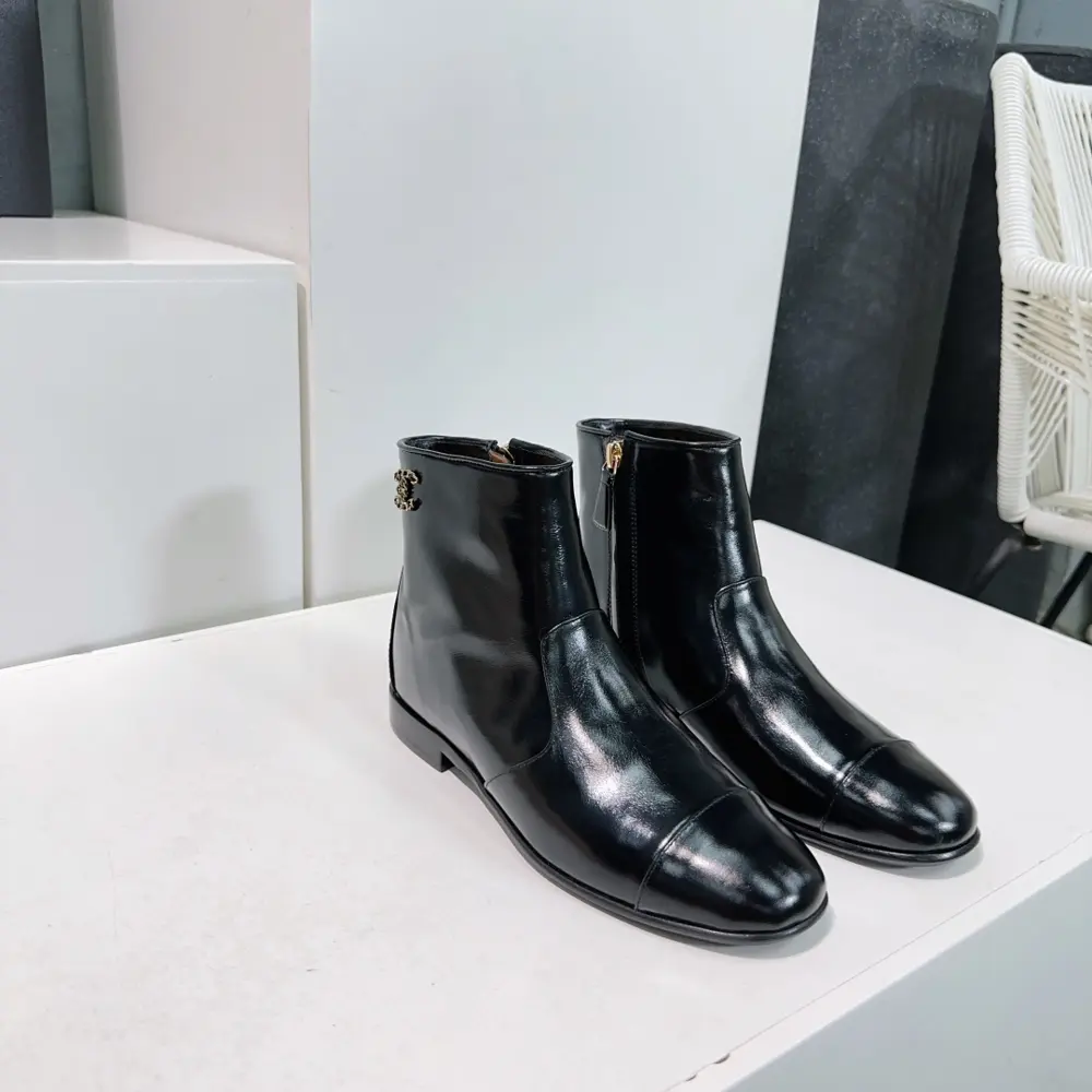 Chanel slip-on ankle boots