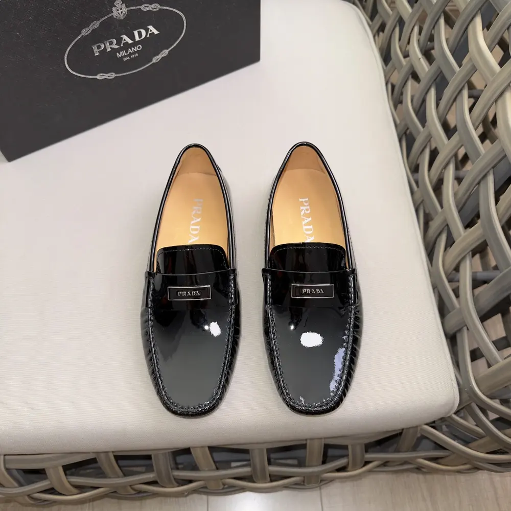 Hermes Prada driving shoes/moccasins|Selected original imported cowhide|Thick and soft|Full