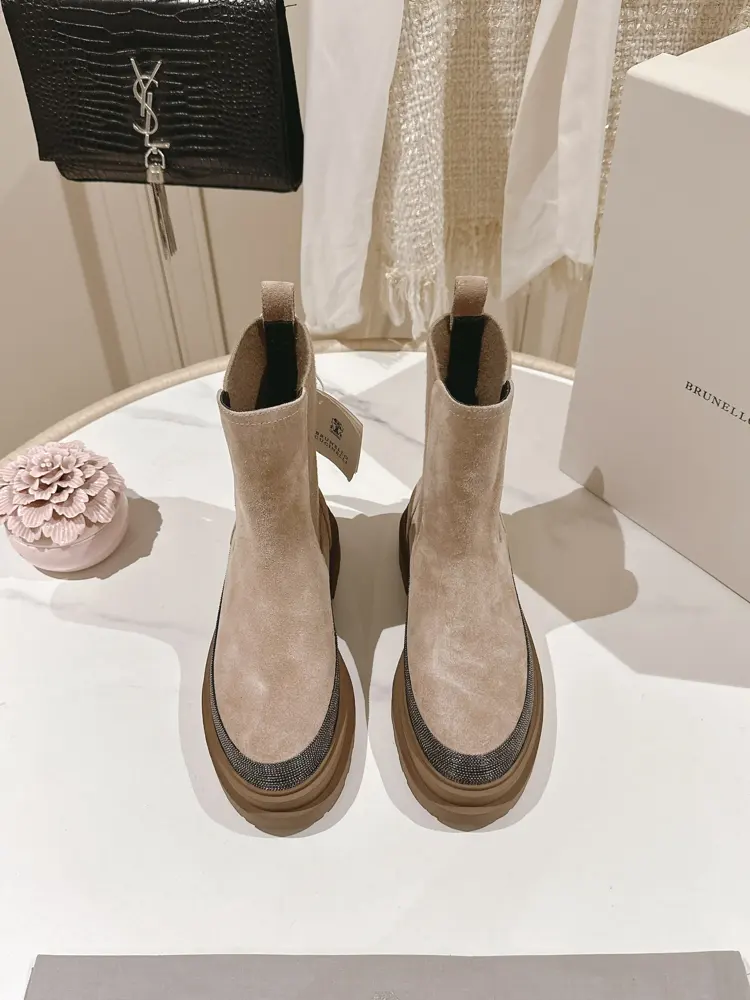 Brunello Cucinelli Ankle Boots The classic inspiration from loafers defines the modern