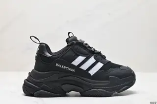 Adidas Originals x Balenciaga Triple S polyester fabric leather shock-absorbing non-slip 710021