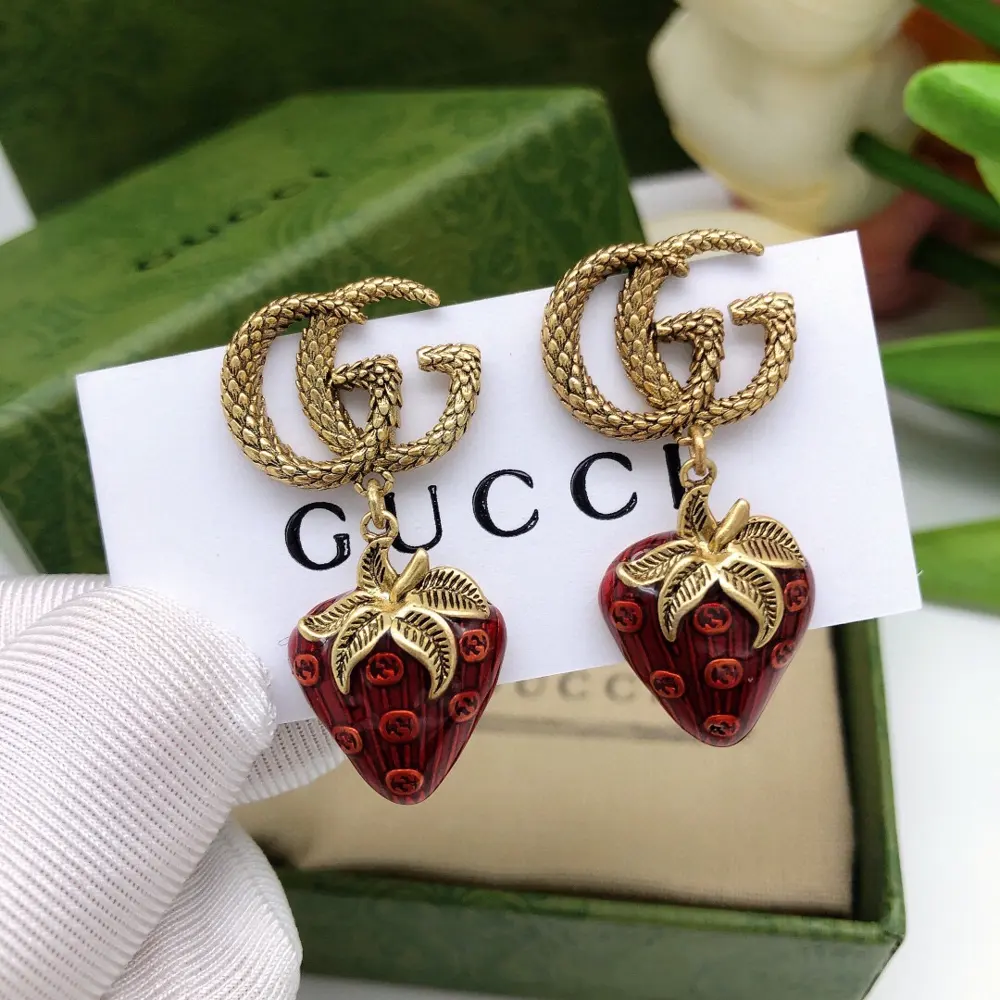 Gucci strawberry earrings